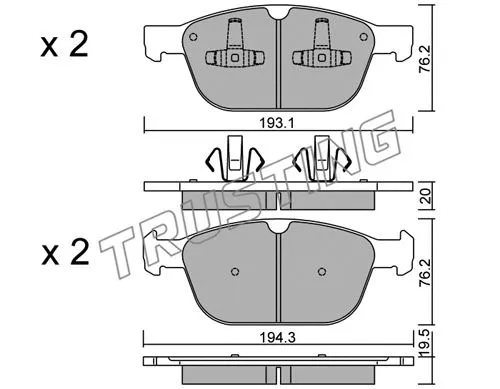Brake Pad Set, disc brake (851.0)