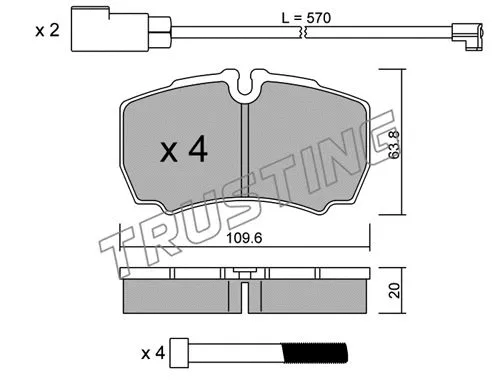 Brake Pad Set, disc brake (620.2W)