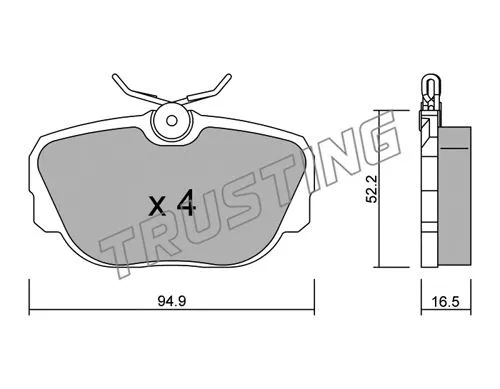 Brake Pad Set, disc brake (360.0)