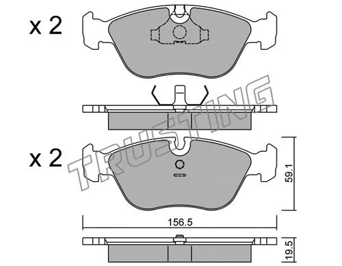 Brake Pad Set, disc brake (189.0)