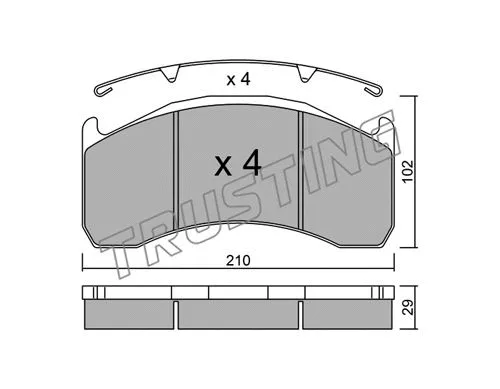 Brake Pad Set, disc brake (608.0)