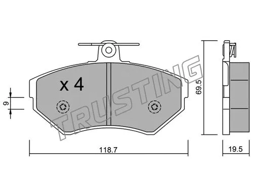 Brake Pad Set, disc brake (224.0)