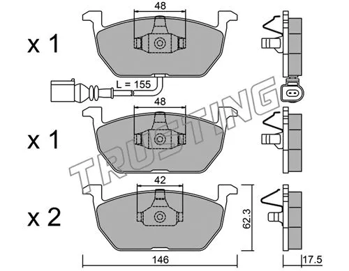 Brake Pad Set, disc brake (1052.0)