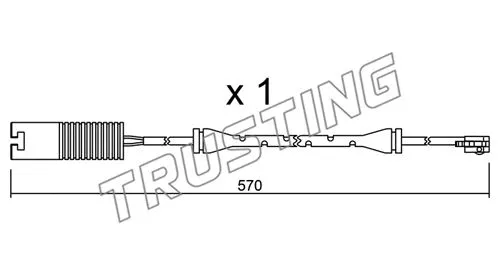 Warning Contact, brake pad wear (SU.208)