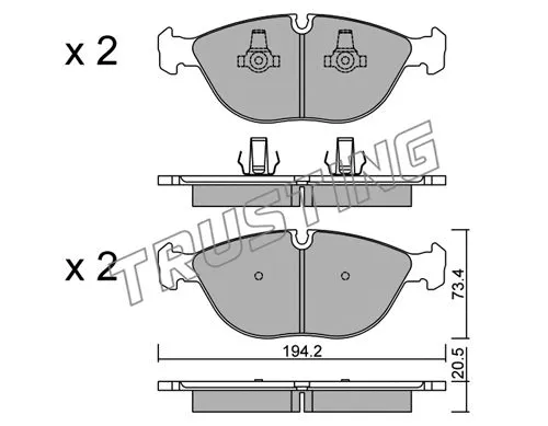 Brake Pad Set, disc brake (845.0)