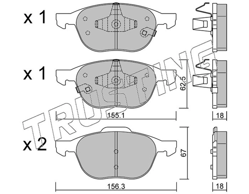 Brake Pad Set, disc brake (550.2)