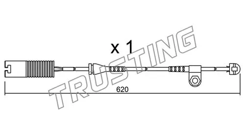 Warning Contact, brake pad wear (SU.154)