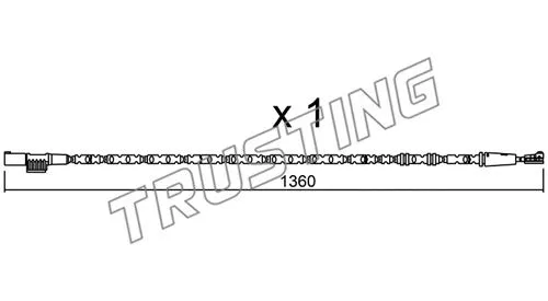 Warning Contact, brake pad wear (SU.308)