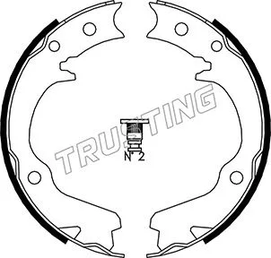 Brake Shoe Set, parking brake (110.336)