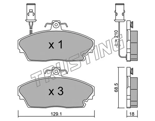 Brake Pad Set, disc brake (705.0)