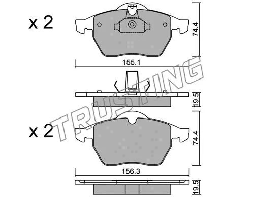 Brake Pad Set, disc brake (120.0)
