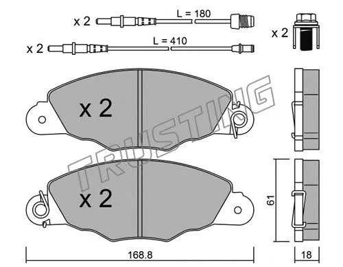 Brake Pad Set, disc brake (343.1)