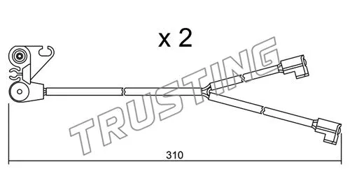 Warning Contact, brake pad wear (SU.170K)