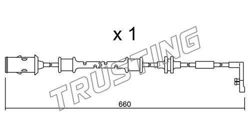 Warning Contact, brake pad wear (SU.142)