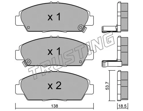 Brake Pad Set, disc brake (175.0)