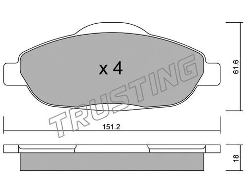 Brake Pad Set, disc brake (820.0)