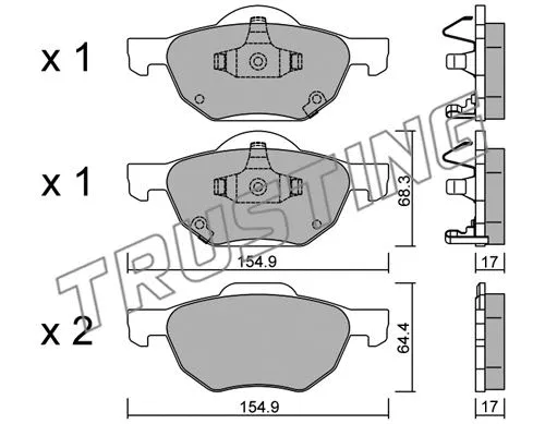 Brake Pad Set, disc brake (746.0)