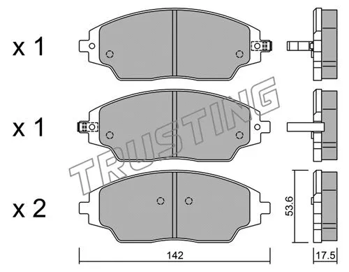 Brake Pad Set, disc brake (1032.0)
