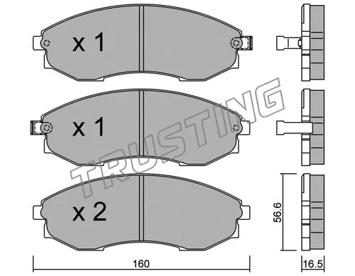 Brake Pad Set, disc brake (533.0)