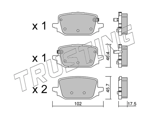 Brake Pad Set, disc brake (1366.0)