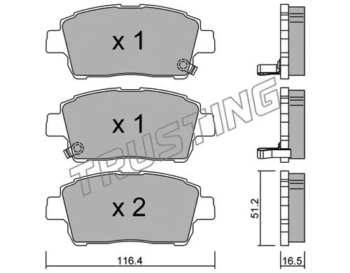 Brake Pad Set, disc brake (438.0)