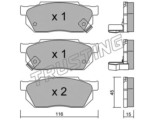 Brake Pad Set, disc brake (256.1)