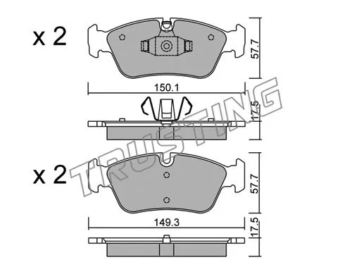 Brake Pad Set, disc brake (656.0)