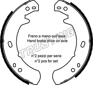 Brake Shoe Set, parking brake (092.311)