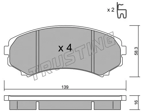 Brake Pad Set, disc brake (414.0)