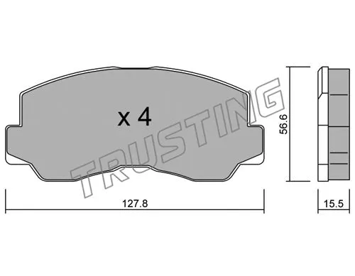 Brake Pad Set, disc brake (114.0)