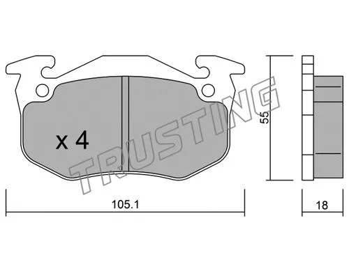 Brake Pad Set, disc brake (038.4)