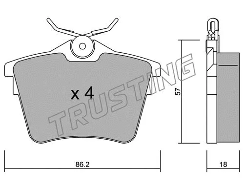 Brake Pad Set, disc brake (618.0)