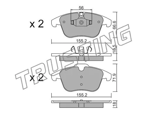 Brake Pad Set, disc brake (691.5)