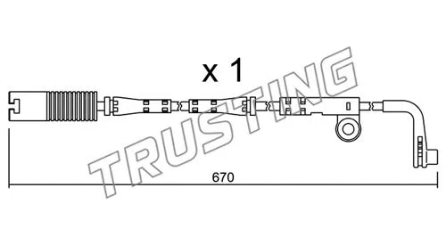 Warning Contact, brake pad wear (SU.150)