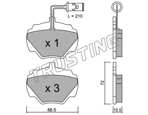 Brake Pad Set, disc brake (362.1)