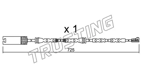 Warning Contact, brake pad wear (SU.302)
