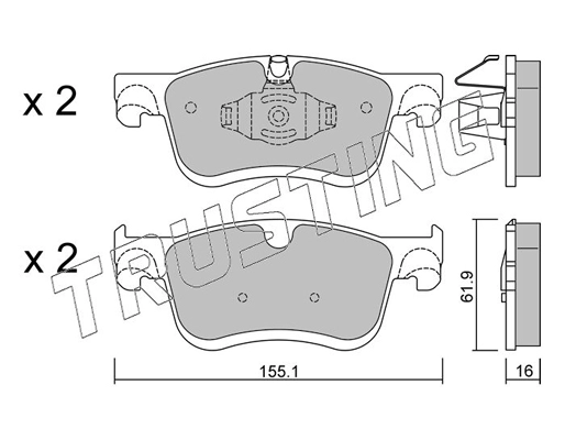 Brake Pad Set, disc brake (1349.0)