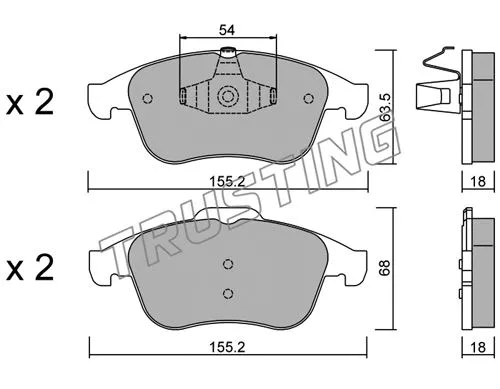 Brake Pad Set, disc brake (819.2)