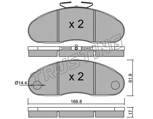 Brake Pad Set, disc brake (113.2)