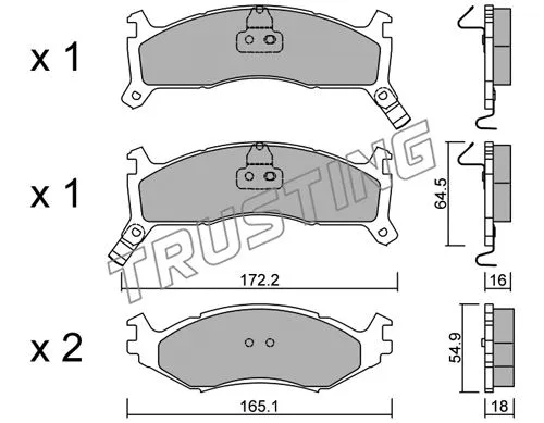 Brake Pad Set, disc brake (730.0)