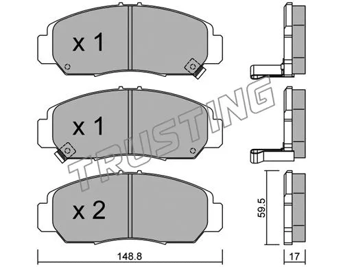 Brake Pad Set, disc brake (478.0)