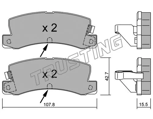 Brake Pad Set, disc brake (164.2)