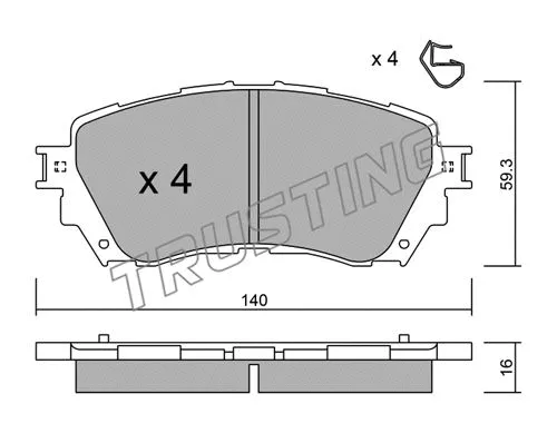 Brake Pad Set, disc brake (1010.0)