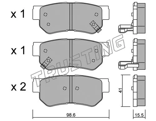 Brake Pad Set, disc brake (374.0)