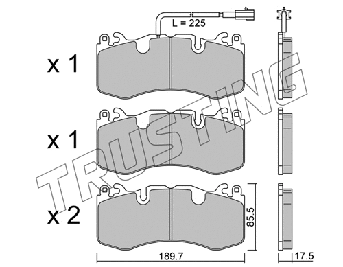 Brake Pad Set, disc brake (1202.0)