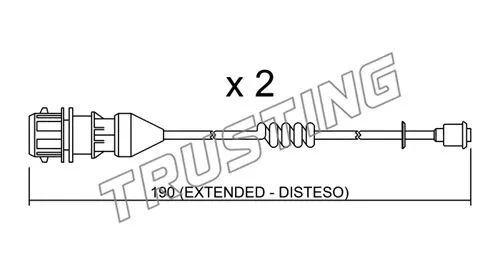 Warning Contact, brake pad wear (SU.213K)
