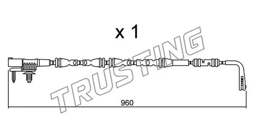 Warning Contact, brake pad wear (SU.317)