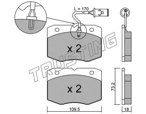 Brake Pad Set, disc brake (141.0)