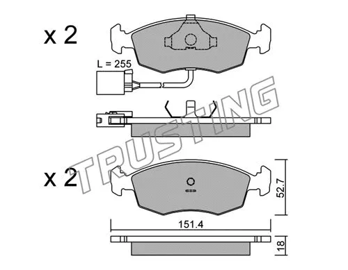 Brake Pad Set, disc brake (096.1)