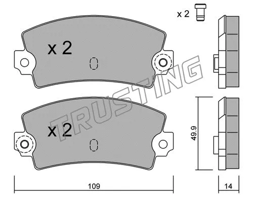 Brake Pad Set, disc brake (150.1)